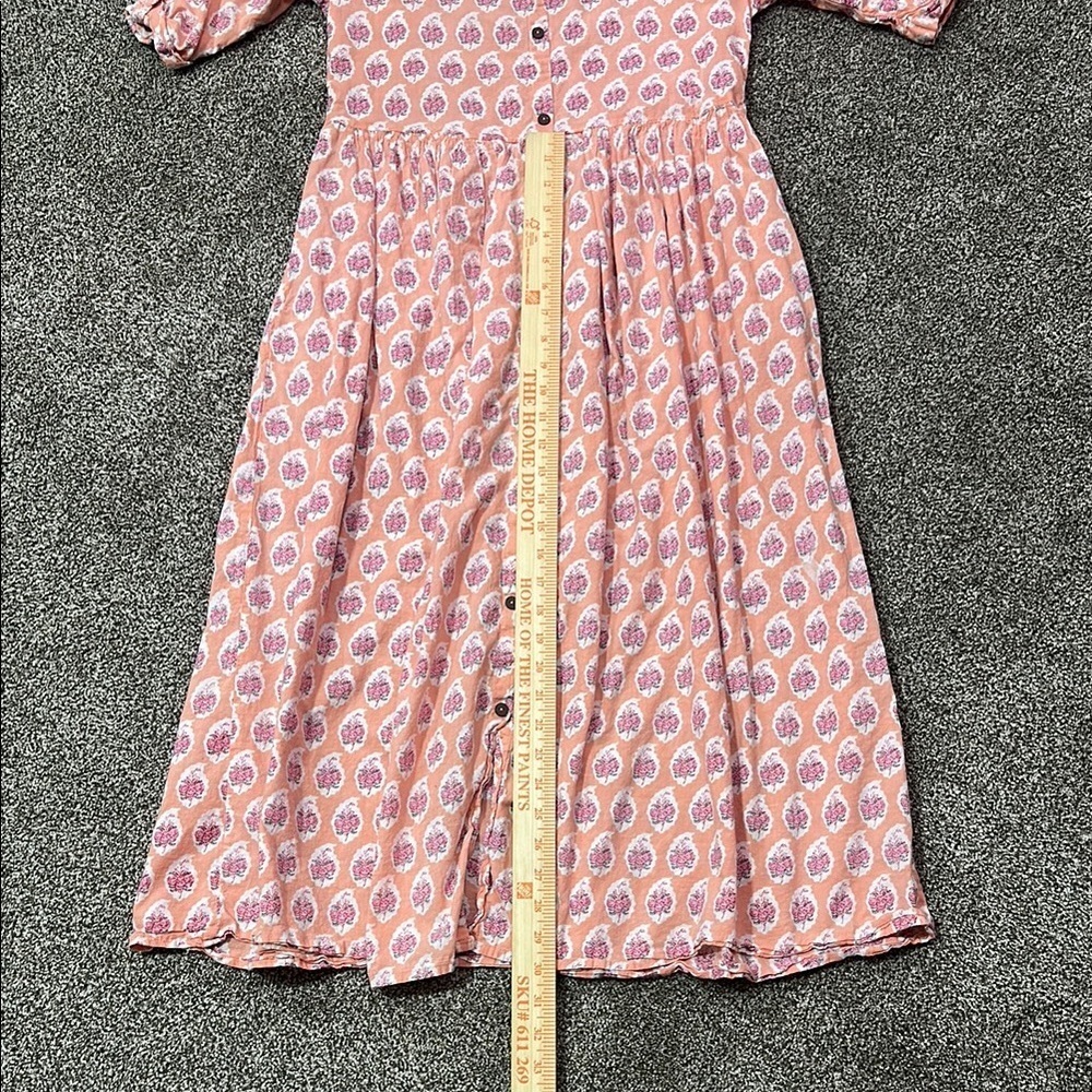 Peasant Pink and White Patterned Dress - marked EU size 40 - fits like a 6/8 Med - Picture 6 of 10